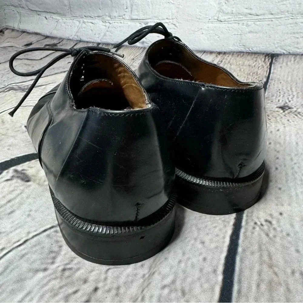 Embassy Black Leather Oxford Dress Shoes Lace Up Casual Shoes size 9.5 - Picture 8 of 11
